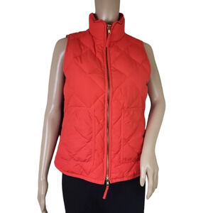 J Crew Puffer Vest Zip Front Quilted Down Filled Pockets